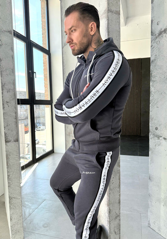 Men’s Knit Tracksuit Stripes – Graphite