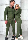 Couple Knit Tracksuits Relief – Khaki