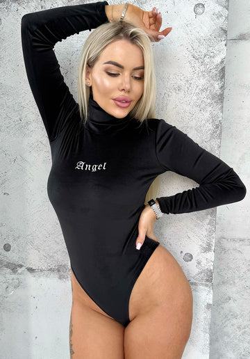 Women’s Bodysuit Angel Black Velour