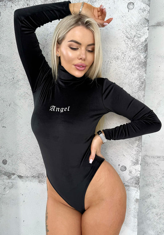Women’s Bodysuit Angel Black Velour
