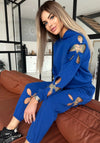 Women’s Flower Cut-Out Tracksuit — Daisy Blue
