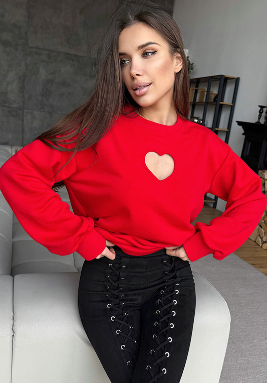 Women’s Sweatshirt — Little Heart Red