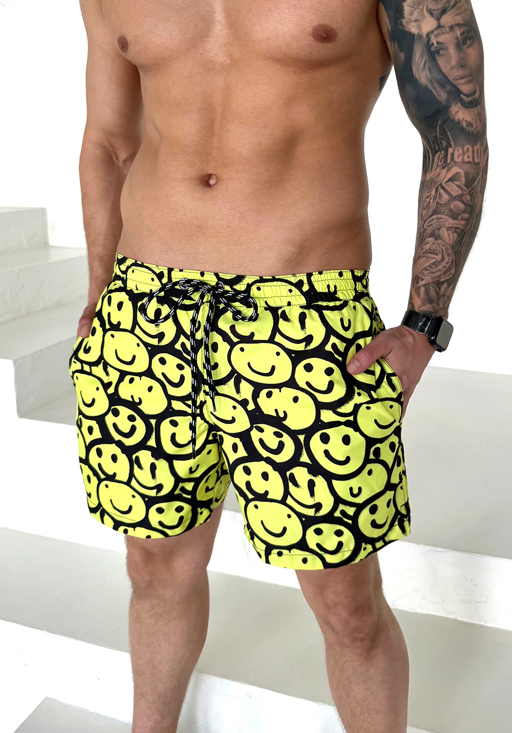 Men’s Swimshorts Smiles – Yellow