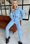 Women’s Cut-Out Jumpsuit Pins Blue