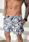 Men’s Swimshorts Dollars – White