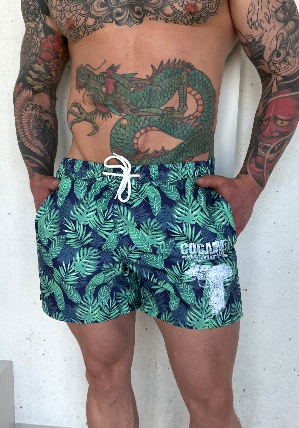 Men’s Swimshorts Cocaine Cowboys – Green