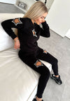 Women’s Beaded Tracksuit – Stars Black