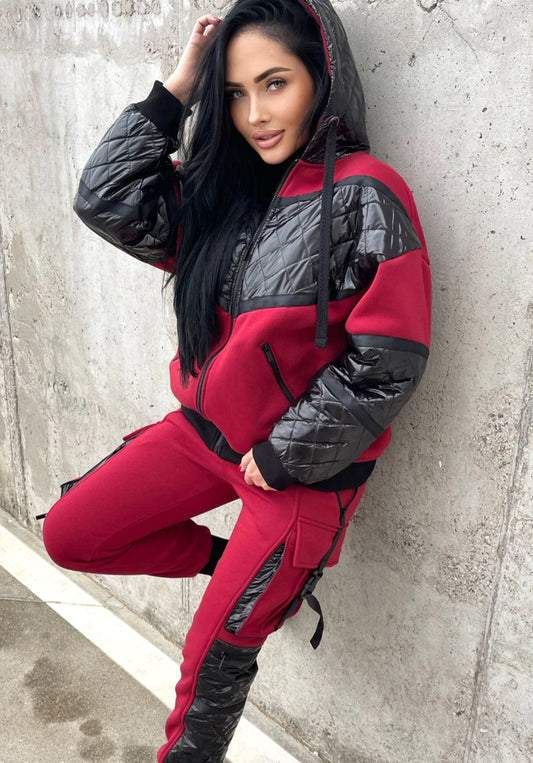 Women’s Warm Tracksuit – Salma Red