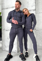 COUPLE KNIT TRACKSUITS RELIEF – GRAPHITE