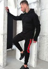 Men’s Tracksuit Hardy – Black / Red Stripe