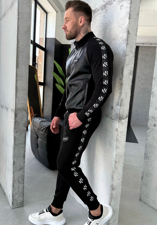 Men’s Tracksuit Howard – Black Faux Leather Panel