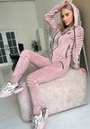 Women’s Velour Tracksuit – Relief Pink