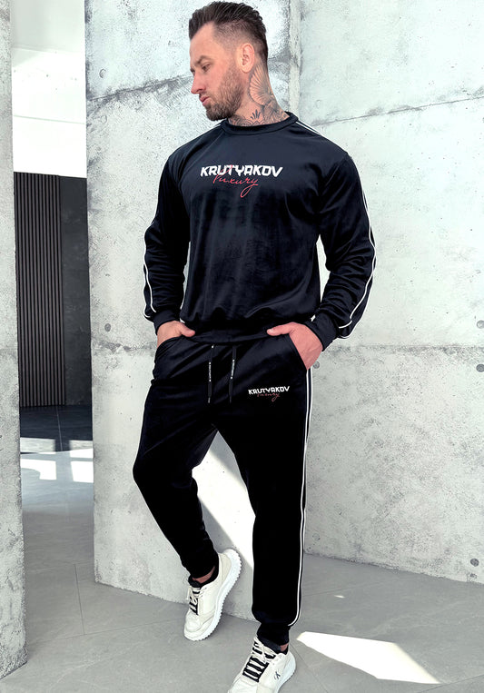 Men’s Tracksuit Maxim – Velour Black