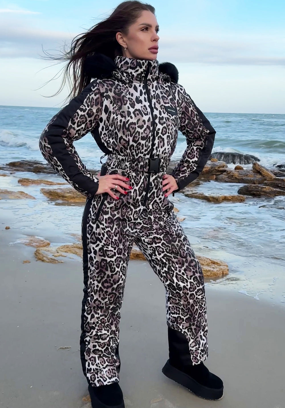 Women’s Ski Suit – One Piece Snow Suit LEO STRIPE