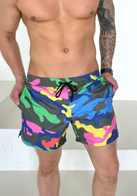 Men’s Swimshorts Camo Bright – Multicolor