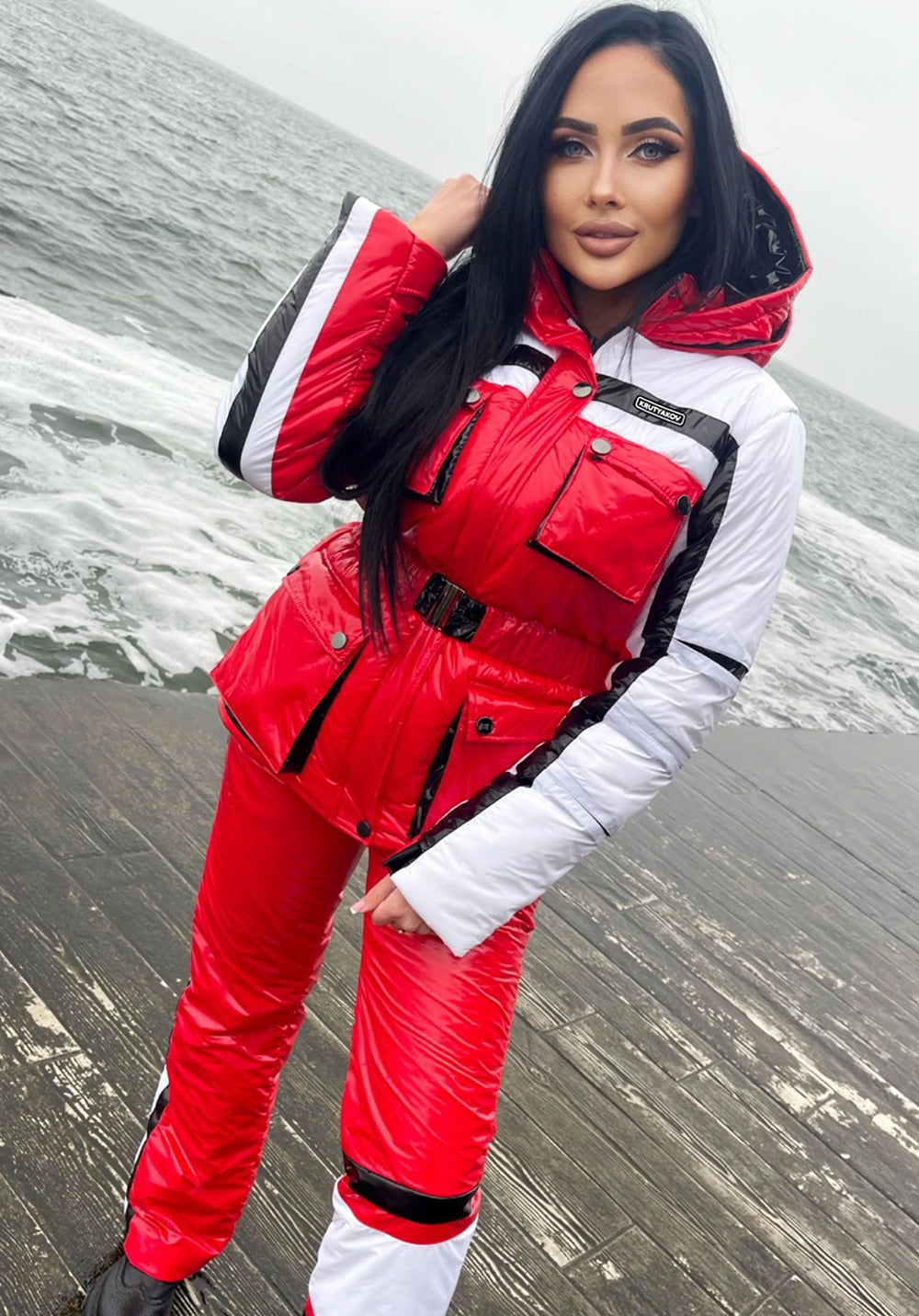 Women’s Ski Suit – One Piece Snow Suit FREYA RED