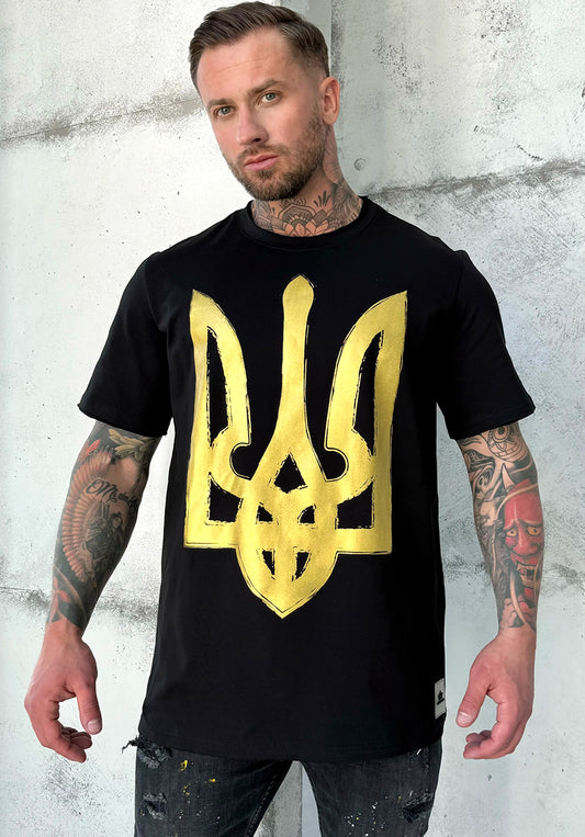 Men’s T-Shirt Ukr Emblem — Black