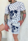 Men’s Beach Set Skull Stars – White Navy