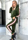 Women’s Knit Tracksuit — Stripes Khaki