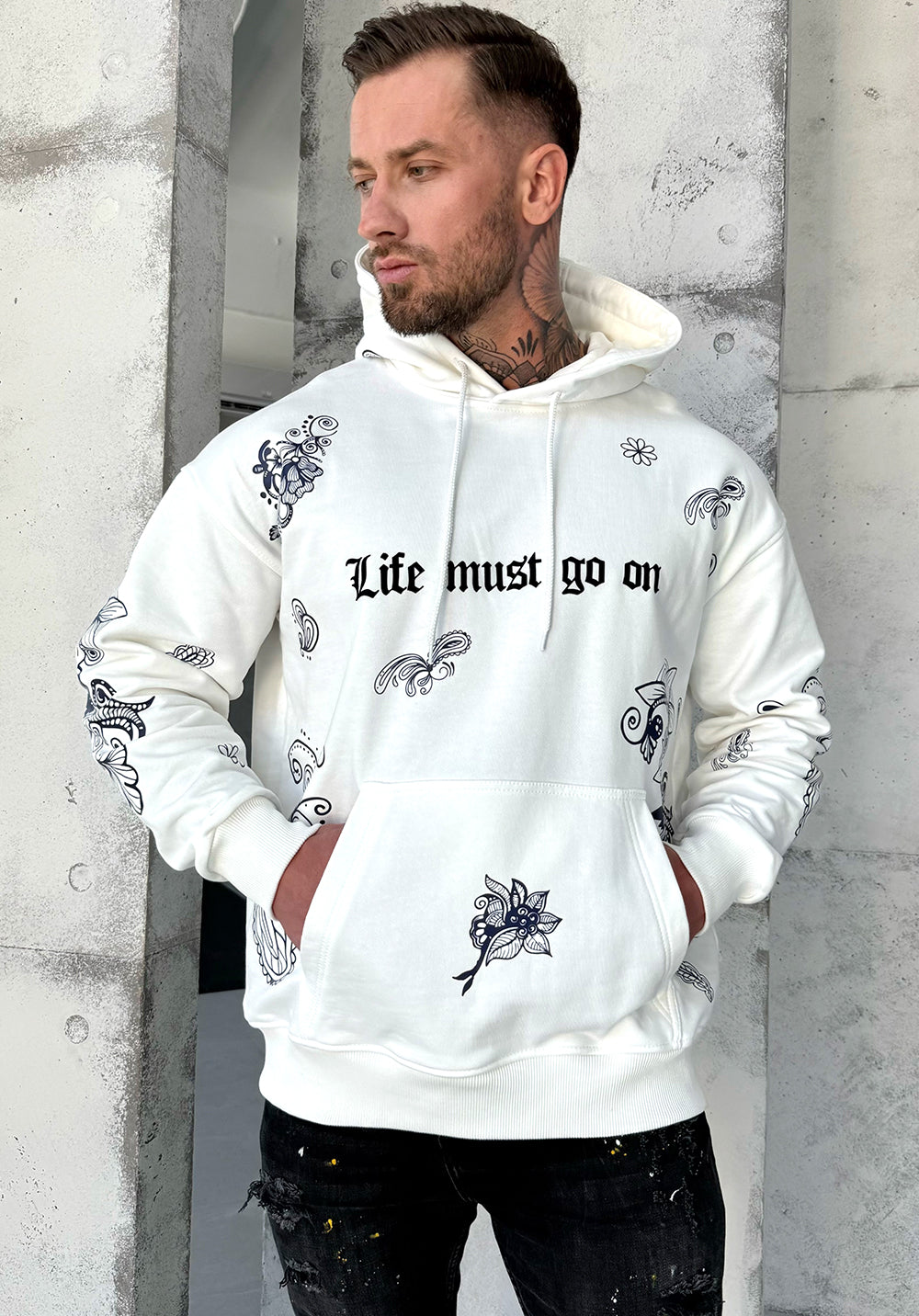 Men’s Hoodie Patterns LMGO — White