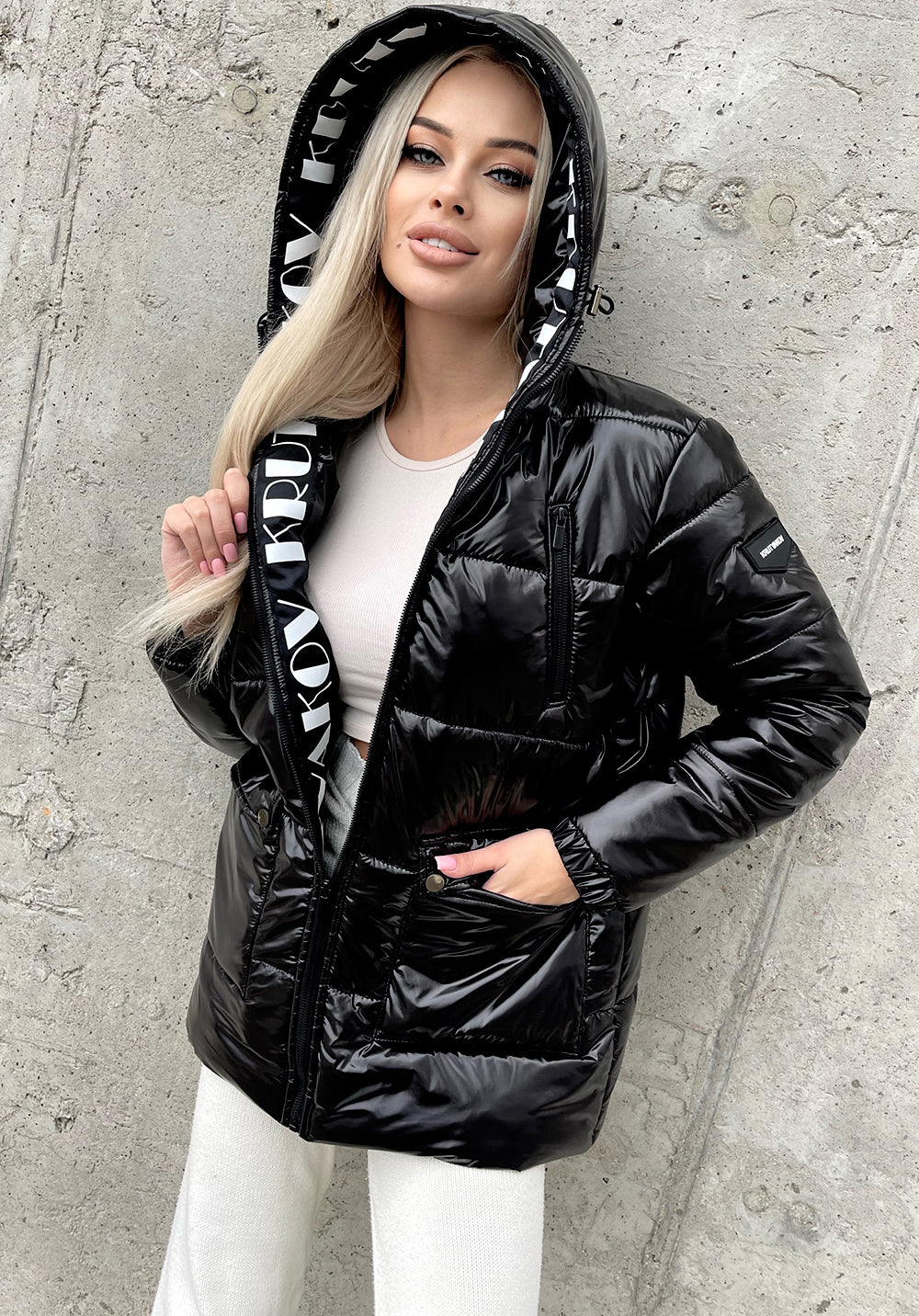 Women’s Winter Puffer Jacket – Sandy Black