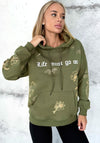 Women’s Hoodie Patterns LMGO — Khaki Print