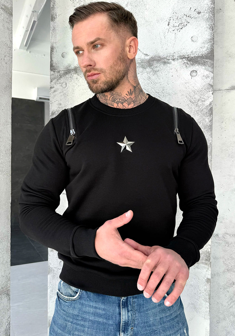 Men’s Sweatshirt Jet — Black