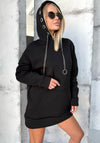 Women’s Hoodie Ringo — Black Chain Drawstrings