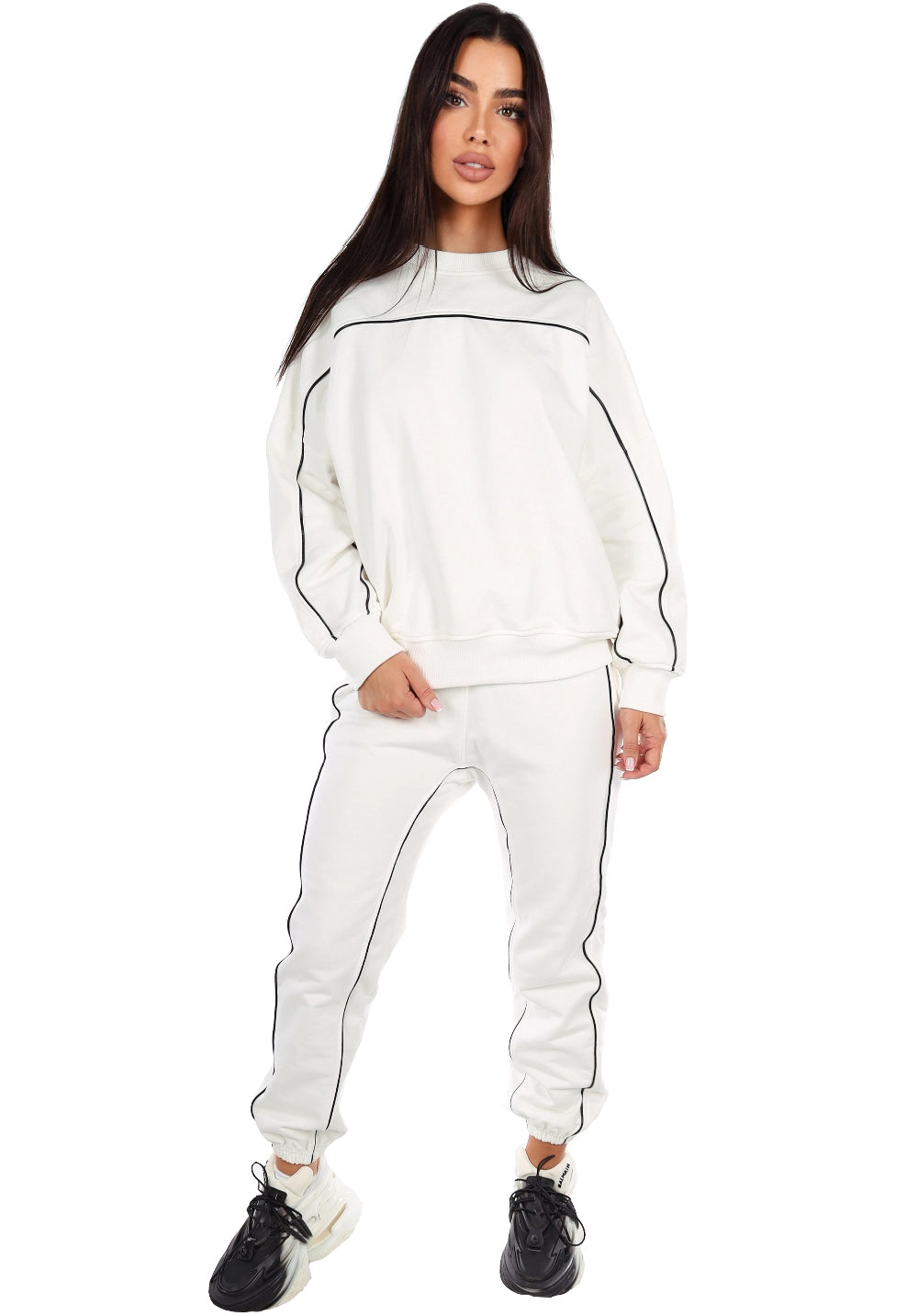 Women’s Warm Knit Tracksuit – Alexia White