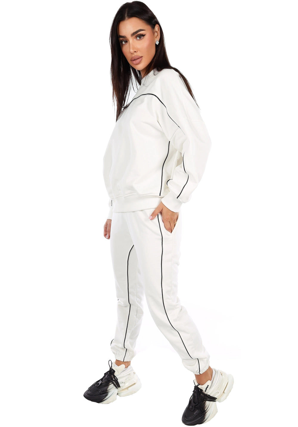 Women’s Warm Knit Tracksuit – Alexia White
