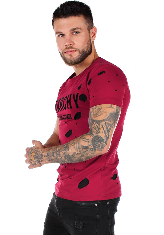 Men’s T-Shirt Anarchy — Burgundy
