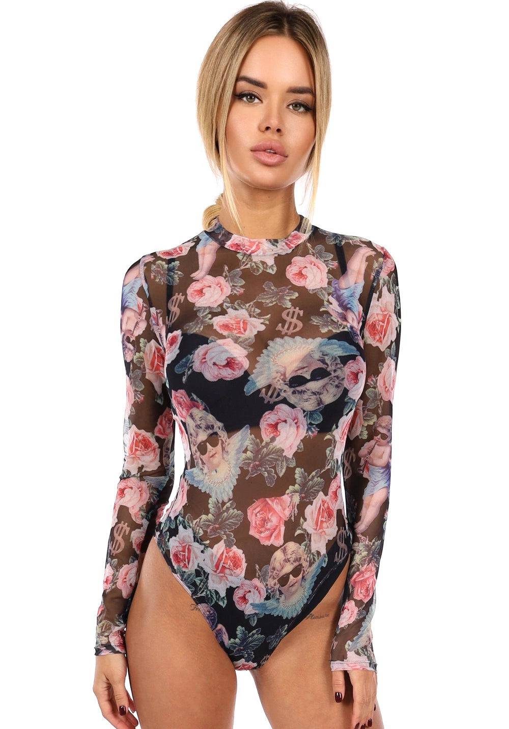Women’s Bodysuit Setty Angels Mesh Print