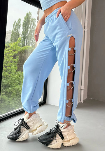 Women’s Cut-Out Joggers Five-Ring— Blue