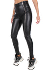 WOMEN’S ZIP FAUX LEATHER LEGGINGS BONITA — BLACK