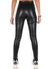 WOMEN’S ZIP FAUX LEATHER LEGGINGS BONITA — BLACK
