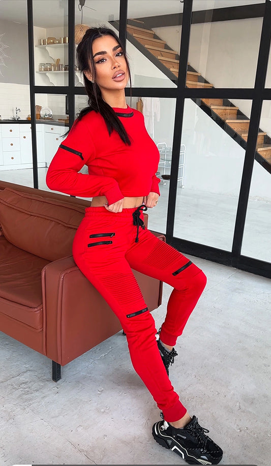Women’s Stylish Tracksuit – Brenda Red