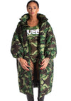 Women’s Oversized Winter Puffer Coat – Camo Queen