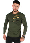 Men’s Sweatshirt Camo Holey — Khaki