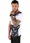 Men’s T-Shirt Camo Quilted — White