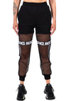 Women’s Dance Music Mesh Joggers — Black