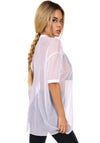 Women’s Danger Mesh Oversize T-Shirt White