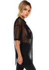 Women’s Danger Mesh Oversize T-Shirt Black