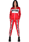 Women’s Stylish Tracksuit Red – Diamond