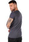 Men’s T-Shirt Decorative Seams — Graphite