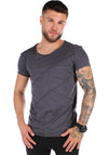 Men’s T-Shirt Decorative Seams — Graphite