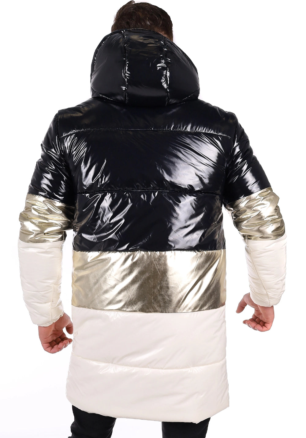 Men’s Winter Jacket Dendy — Black/White/Gold