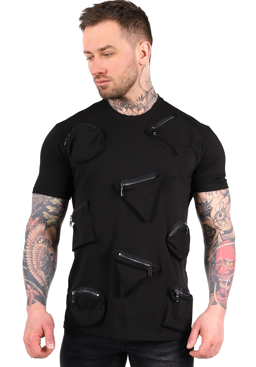 Men’s T-Shirt Eight Pockets — Black