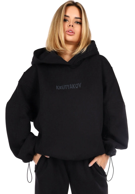 Women’s Warm Stylish Tracksuit – Erika Black