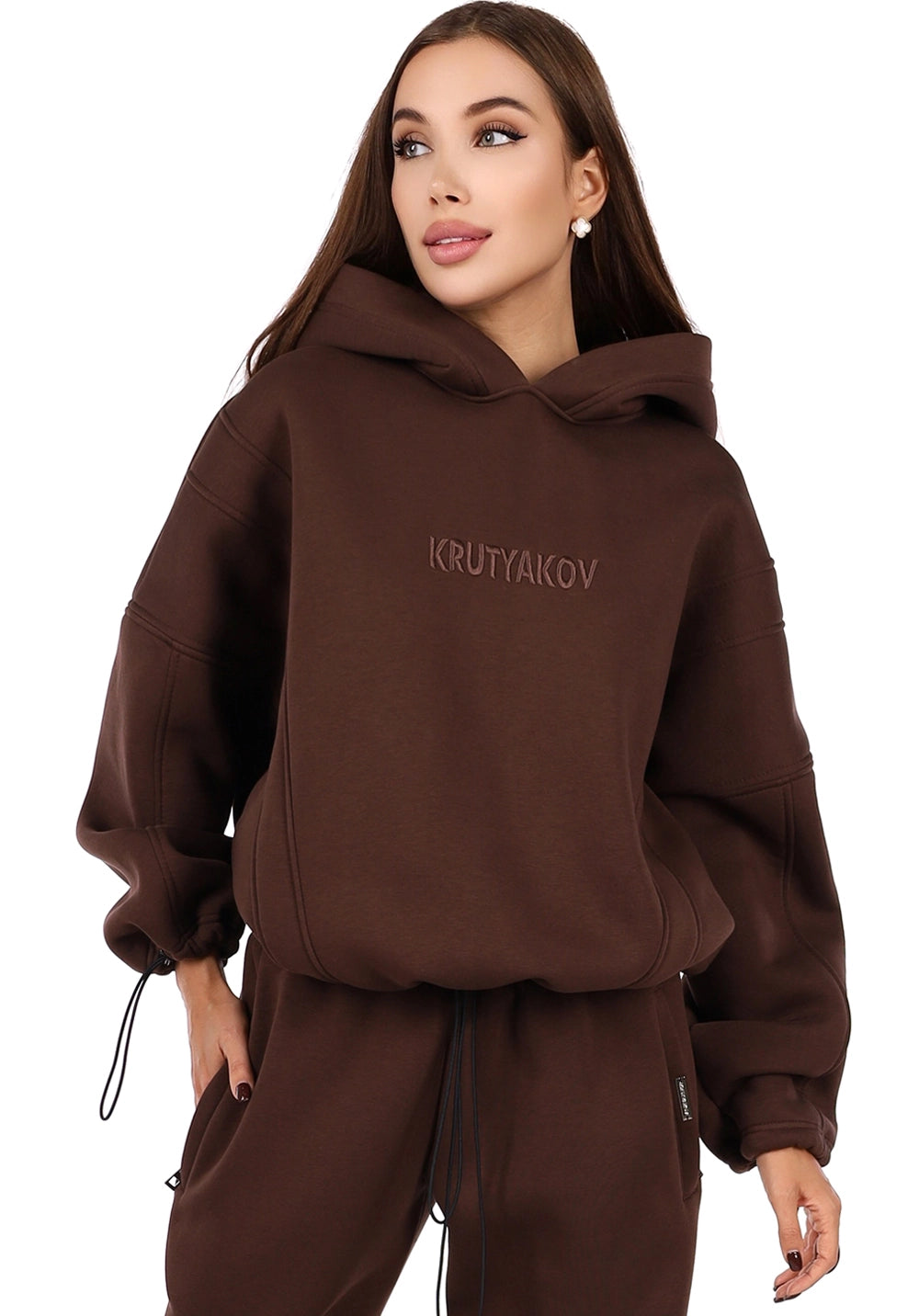 Women’s Warm Stylish Tracksuit – Erika Brown