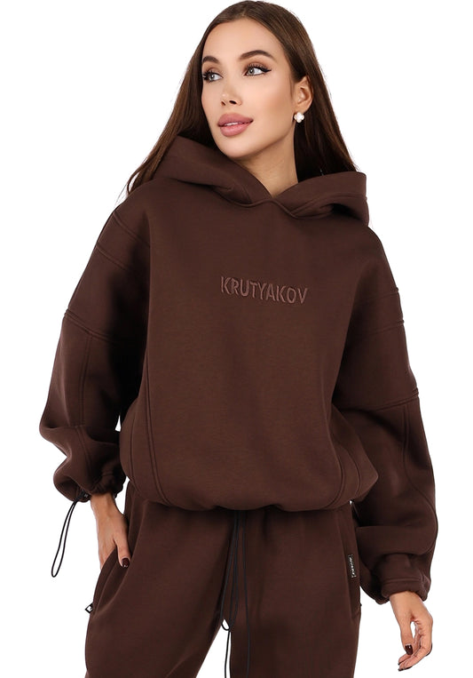 Women’s Warm Stylish Tracksuit – Erika Brown